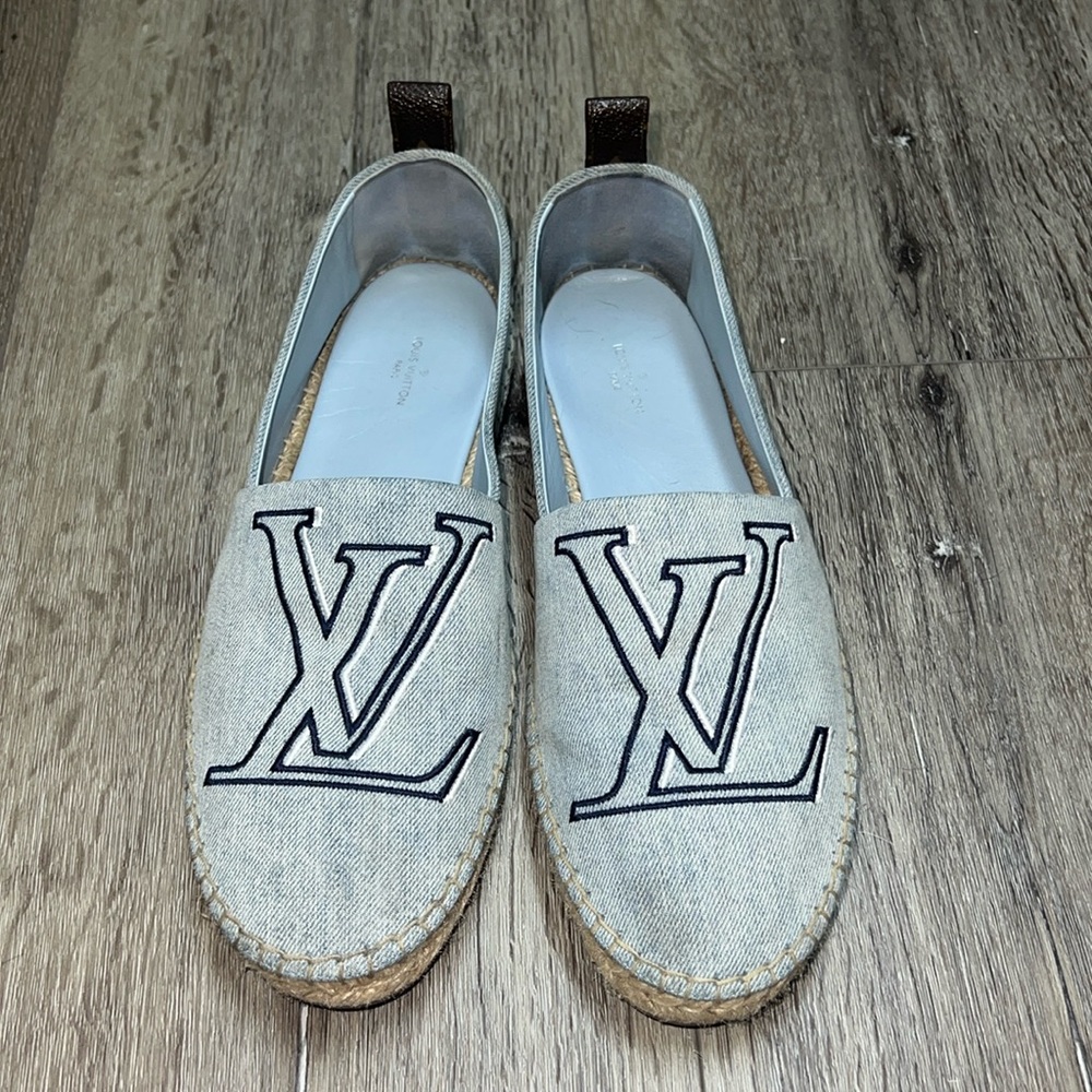 Louis Vuitton denim espadrille